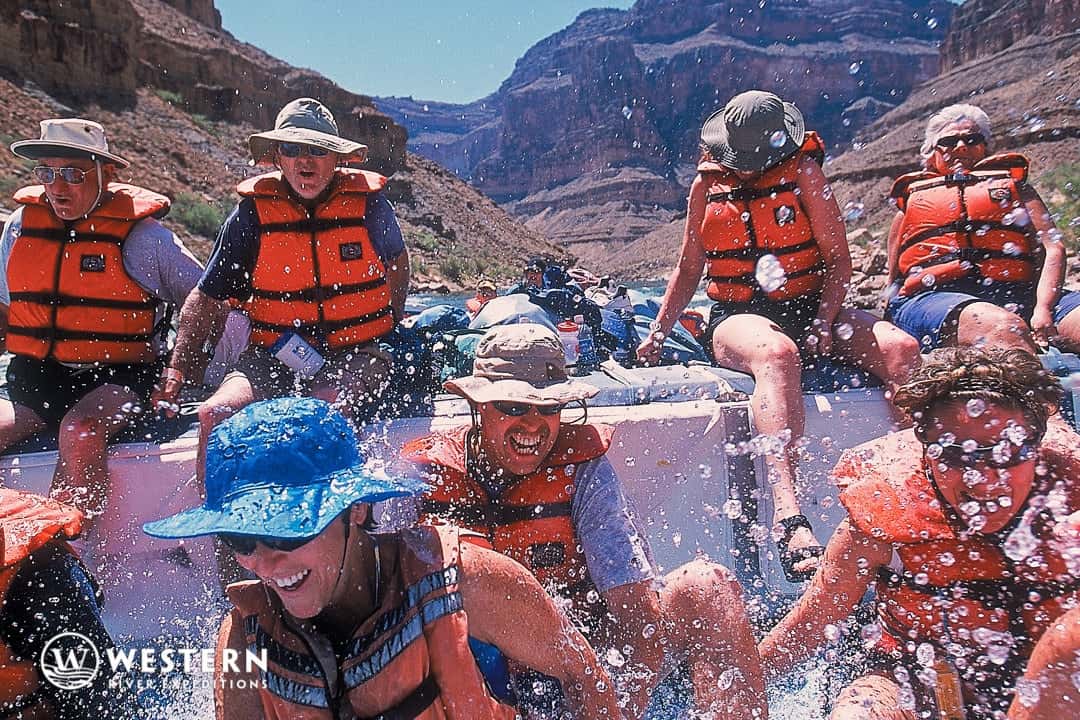 Smiles on a J-Rig Raft in Grand Canyon