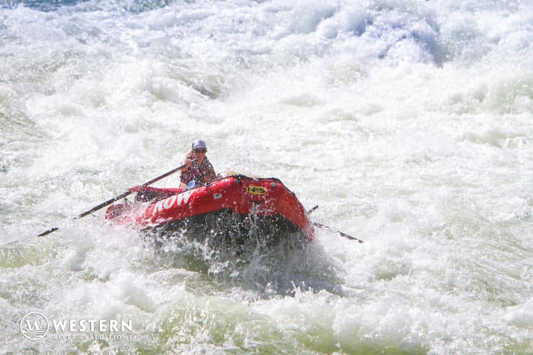 Rowing whitewater in Hell's Canyon