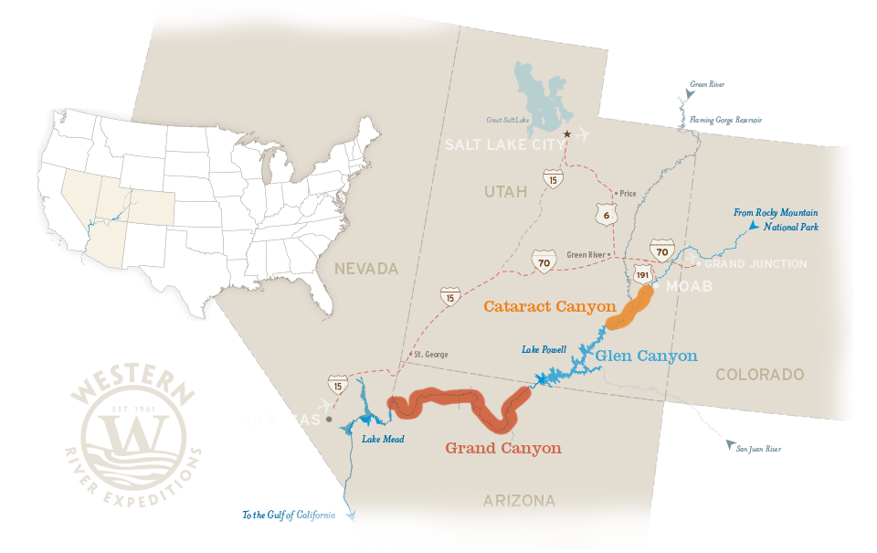 Cataract Canyon is just upstream from Grand Canyon