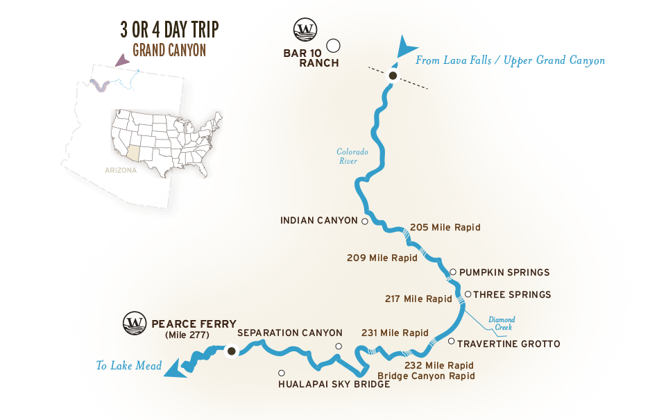 Grand Canyon River Map