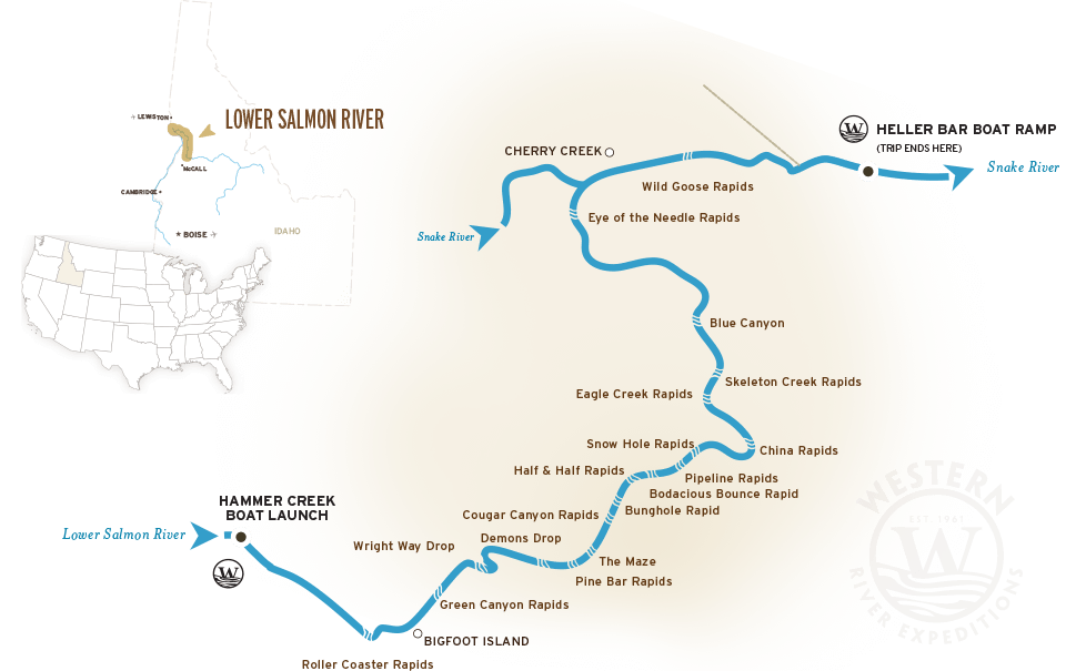 Lower Salmon River Map