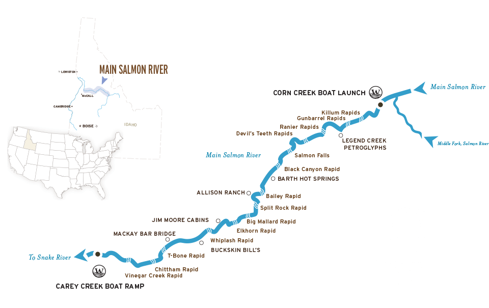 Main Salmon River map