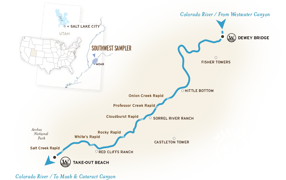 Map of Castle Valley and the Colorado River
