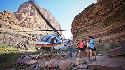 Helicopter into the Grand Canyon