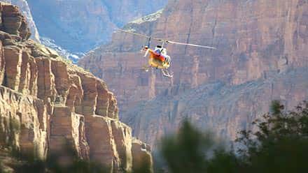 Helicopter tour into Grand Canyon