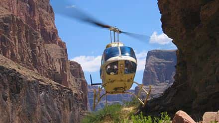 Exit Grand Canyon by helicopter