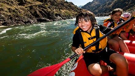Lower Salmon River Rafting Smile Paddler