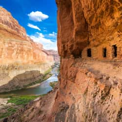 View of the river at Grand Canyon from Nankoweap ruins