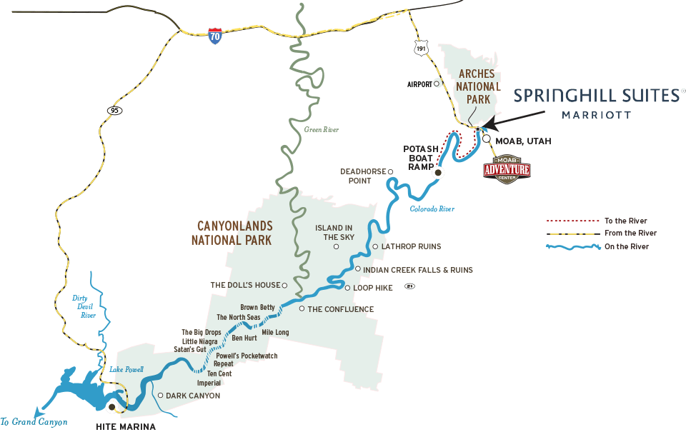 Cataract Canyon Express Travel Route
