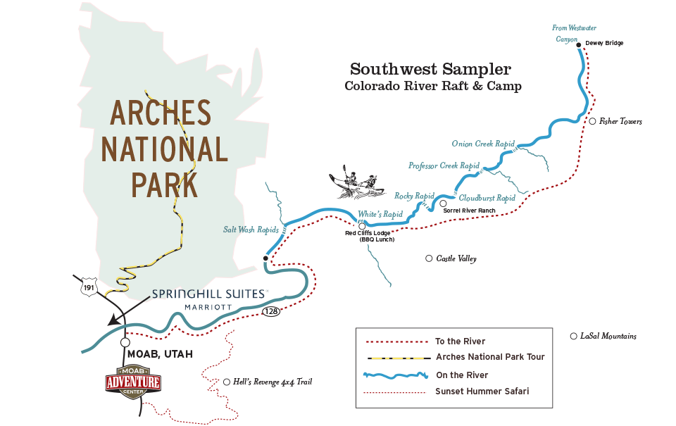 Southwest Sampler Travel Route
