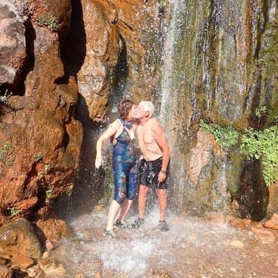 Couple Underwaterfall in Grand Canyon