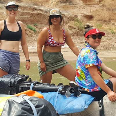 Day 3 the 3 Women Guides   Kelsey  Paco   Riley