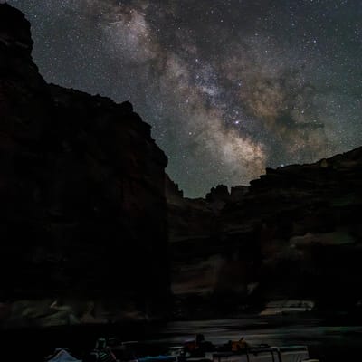 Milky Way Over J Rigs in the Grand Canyon