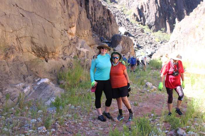 Eileen Right and Her Hike Helper Jessica Evans Enroute to Clear Creek Falls