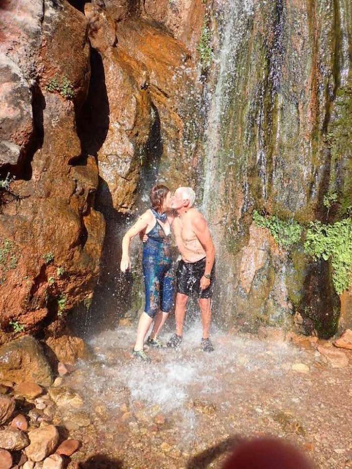 Couple Underwaterfall in Grand Canyon