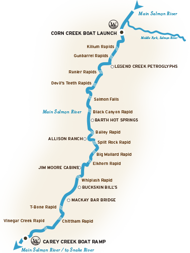 Main Salmon River Map