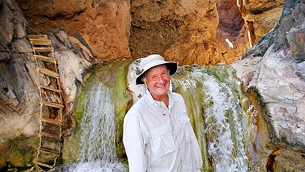 Playing in the waterfalls of Grand Canyon